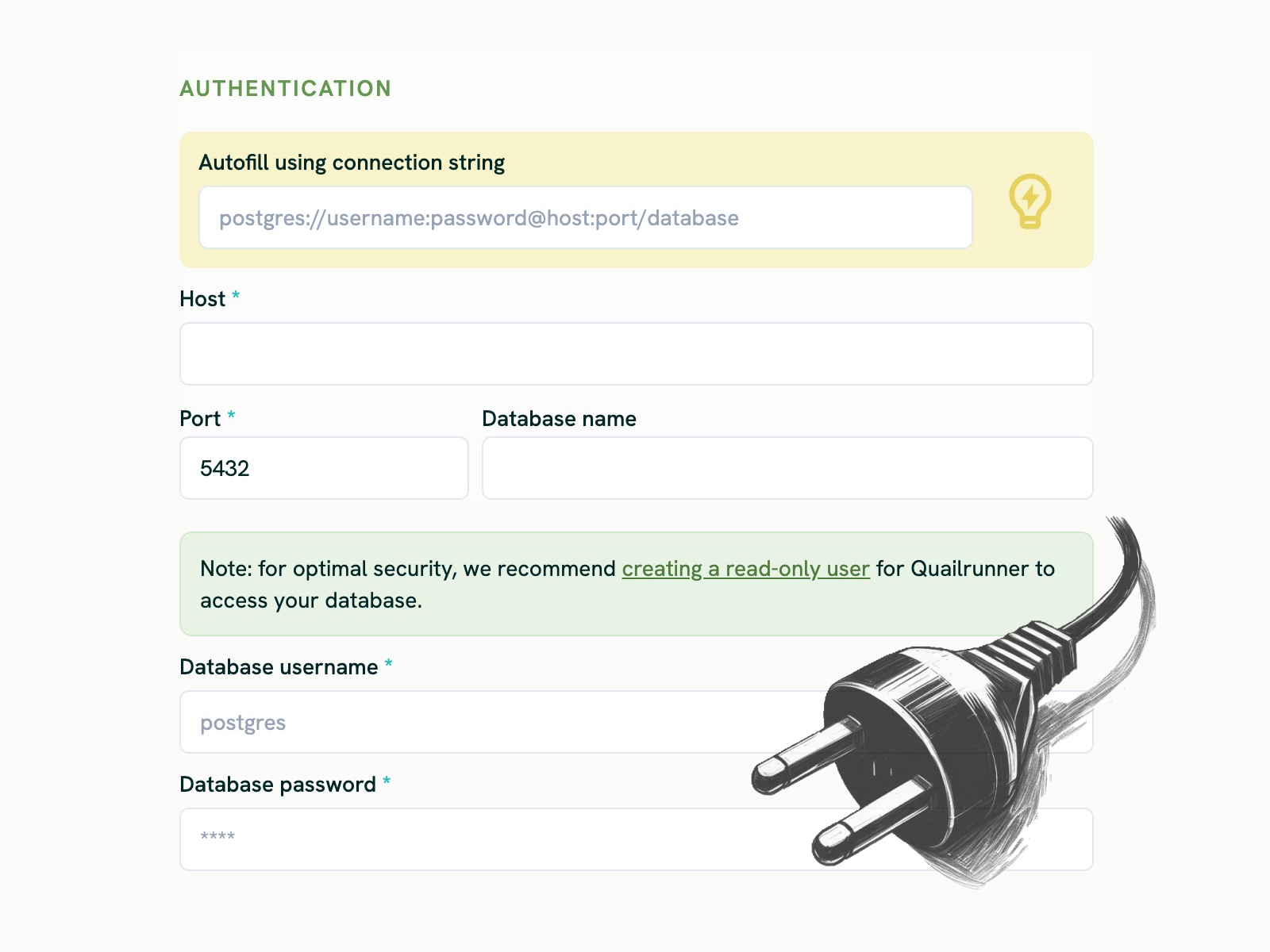 1. Connect to your database